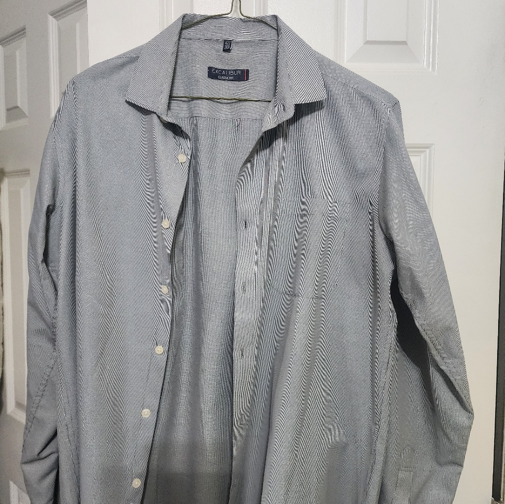 Light Grey Men Shirt. - Excalibur Beand